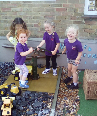 kids playing at preschool